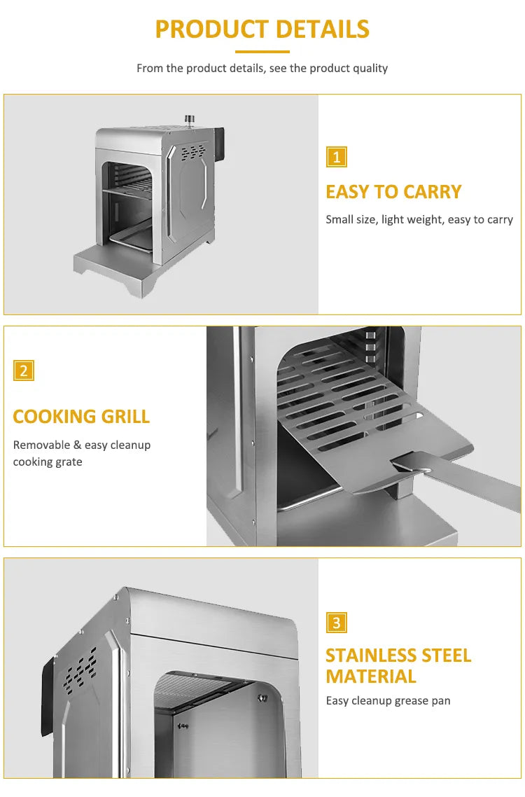 COWEKAI Gas STEAK GRILL with Ceramic Infrared Searing Burner