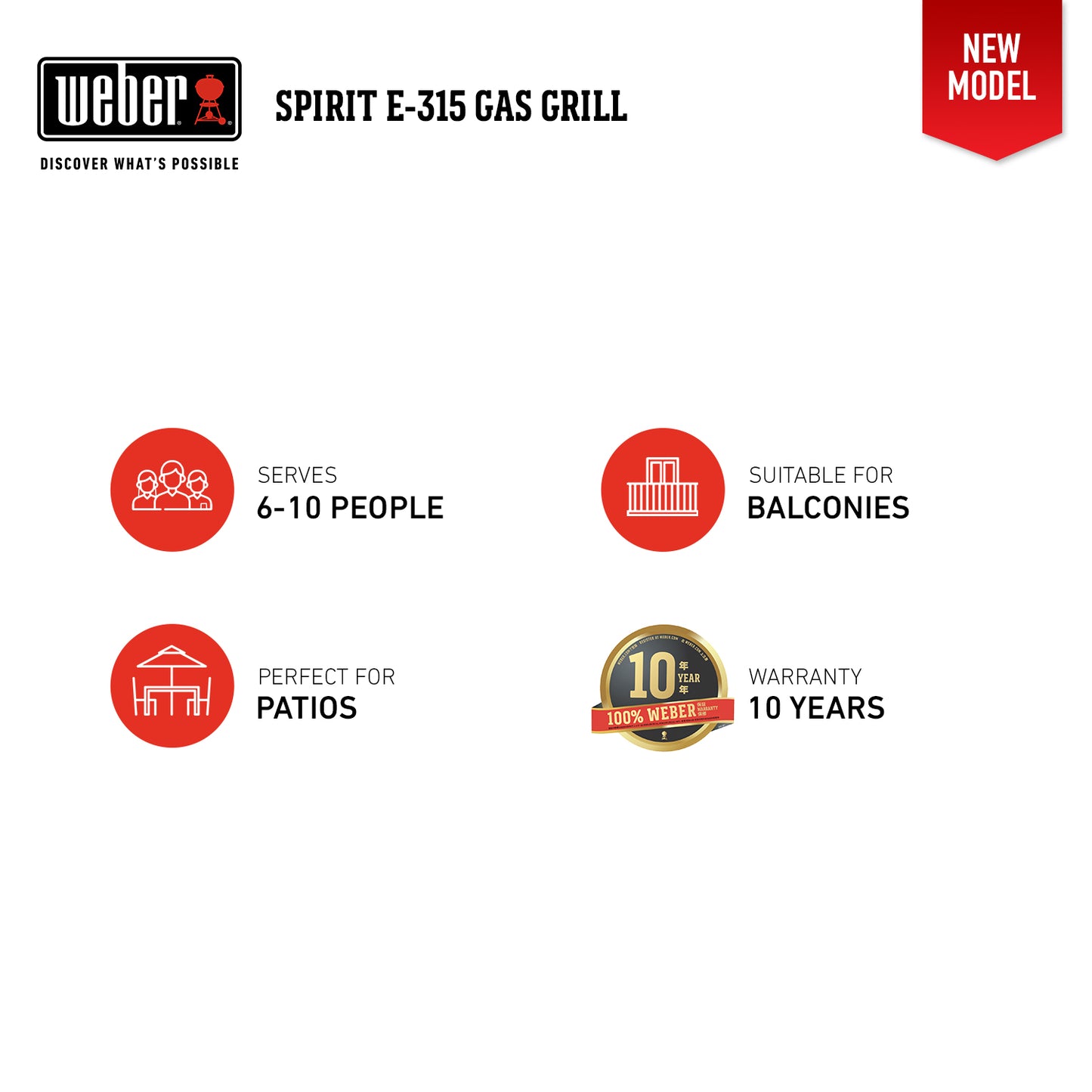 NEW!! Weber - Spirit Series E315