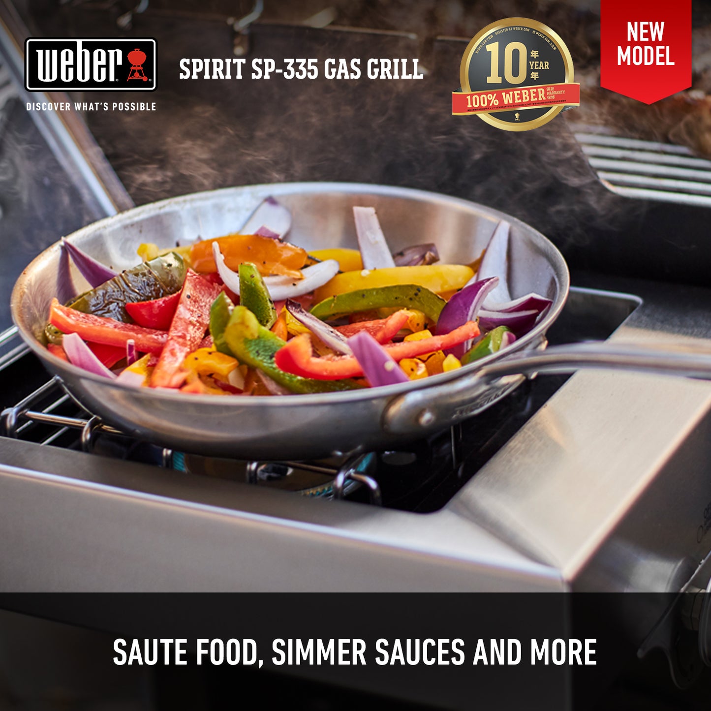 NEW!! Weber Spirit SP-335 Gas Grill Stainless Steel