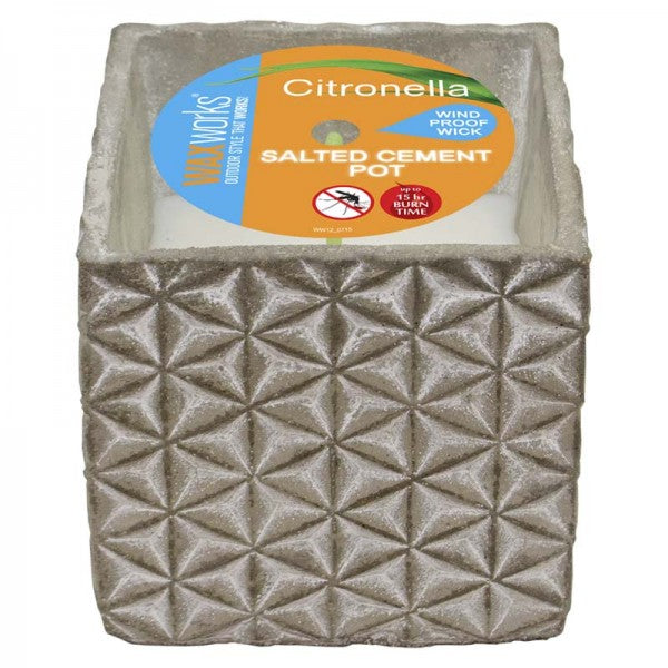 Waxworks Salted Cement Pot