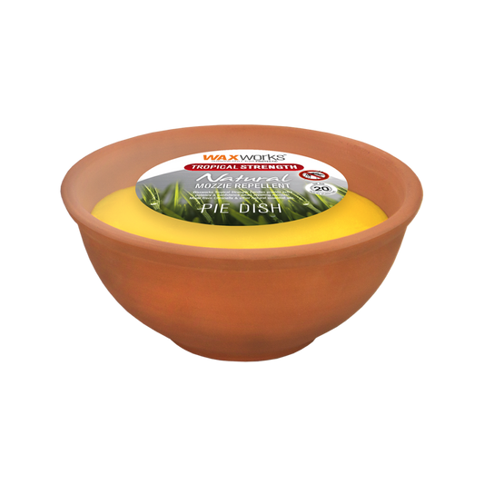 TROPICAL STRENGTH CITRONELLA CANDLE PIE DISH, WaxWorks