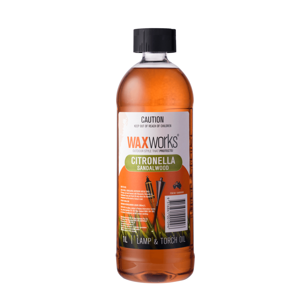 Waxworks Citronella Lamp & Torch Oil With Sandalwood 1L