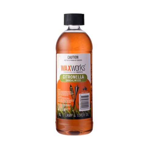Waxworks Citronella Lamp & Torch Oil With Sandalwood 1L