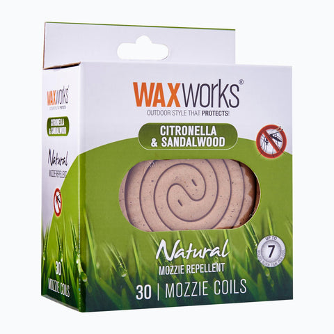 WaxWorks Citronella And Sandlewood - Mozzie Coils Candles