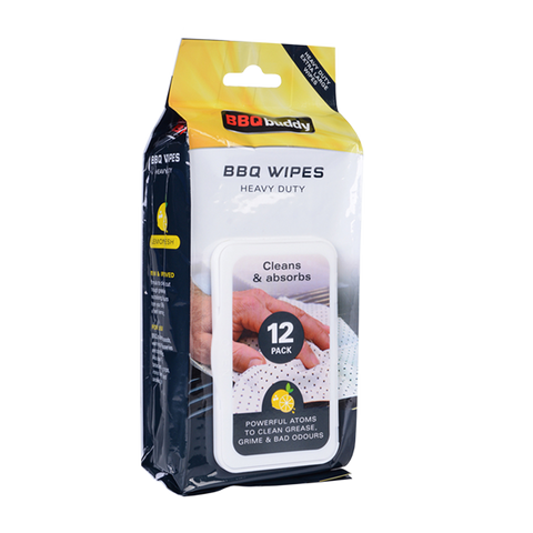 BBQ Cleaning Wipes 12PK, BBQ Buddy