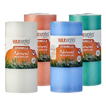 WaxWorks Citronella Pillar Candle - Orange Candles