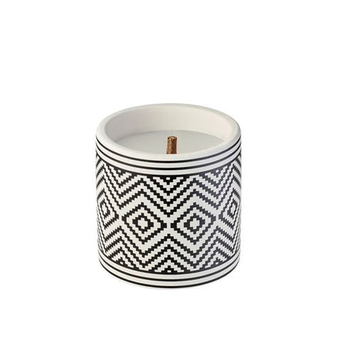 TRIBAL DRUM CITRONELLA CANDLE WITH WIND RESISTANT WICK