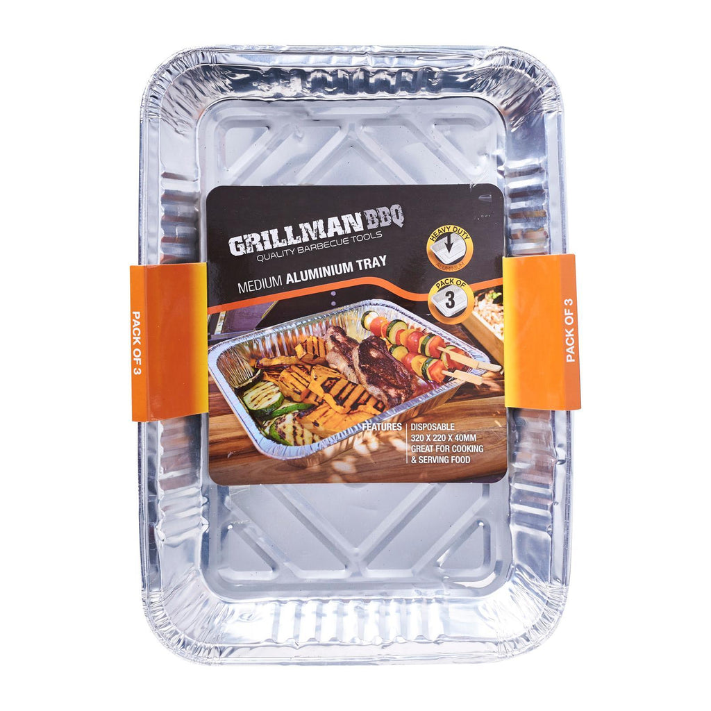 BBQ Drip Trays Medium Aluminium, Grillman