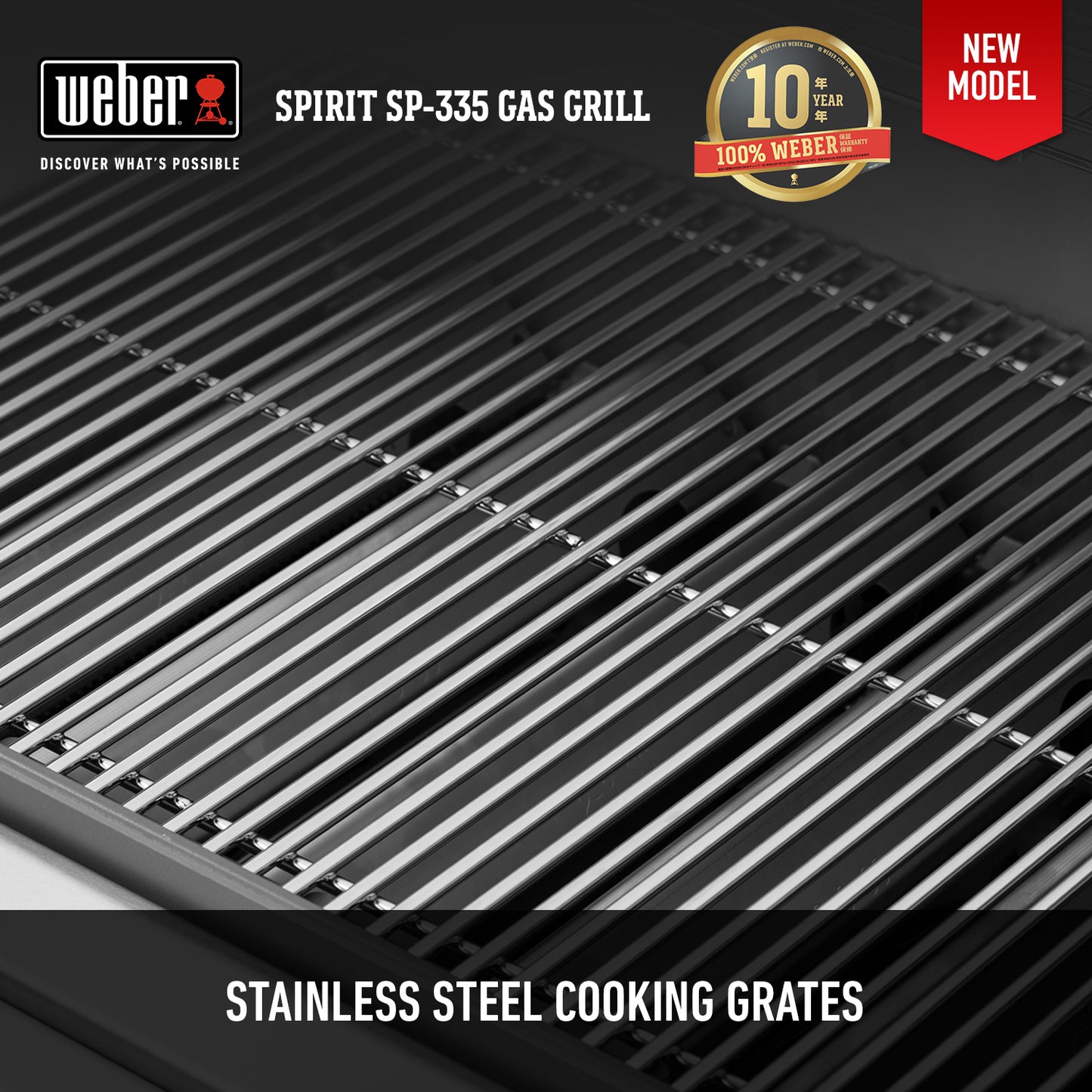 NEW!! Weber Spirit SP-335 Gas Grill Stainless Steel